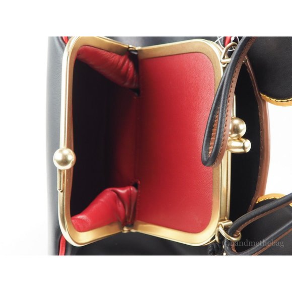 NWT Coach Mickey Mouse X Keith Haring Small Leather Kisslock Crossbody Bag NEW - Picture 11 of 11